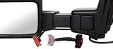 AutoShack KAPFO1320342PR Pair of 2 Left Driver and Right Passenger Power Black Textured Heated Manual Folding Towing Side View Mirrors Replacement for 2003-2016 Ford F-250 Super Duty 5.4L 6.0L 6.2L