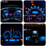 WLJH 6pcs Ice Blue 3/8" Twist Socket T5 Led Bulb Wedge 37 2721 74 3-SMD 3030 LED Dashboard Instrument Cluster Panel Indicator Dash Lights Bulb,Plug and Play