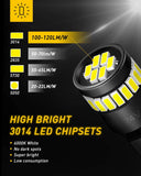AUXITO 194 LED Light Bulb 6000K White 168 2825 W5W T10 Wedge 24-SMD 3014 Chipsets LED Replacement Bulbs Error Free for Car Dome Map Door Courtesy License Plate Lights, Pack of 10