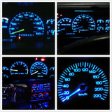 WLJH 6pcs Ice Blue 3/8" Twist Socket T5 Led Bulb Wedge 37 2721 74 3-SMD 3030 LED Dashboard Instrument Cluster Panel Indicator Dash Lights Bulb,Plug and Play