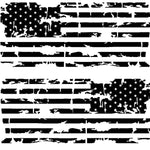 Weathered American Flag Decal - Single
